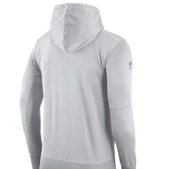 New England Patriots Nike Gray Sideline Team Performance Pullover Hoodie - Picture 4 of 12
